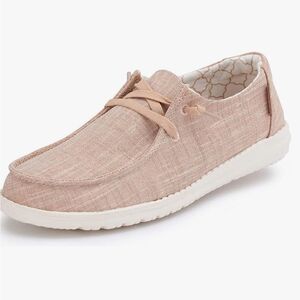 Hey Dude Women’s Wendy Sparkling Rose Gold Shoes Size 7